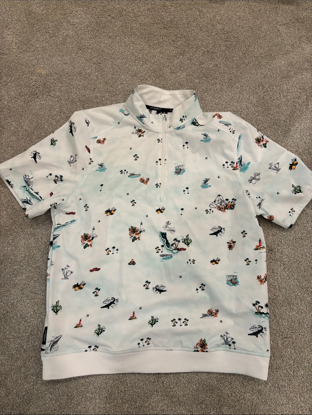 Mens Under Armour Drive Wind Shirt Sleeve Golf Trip Shirt